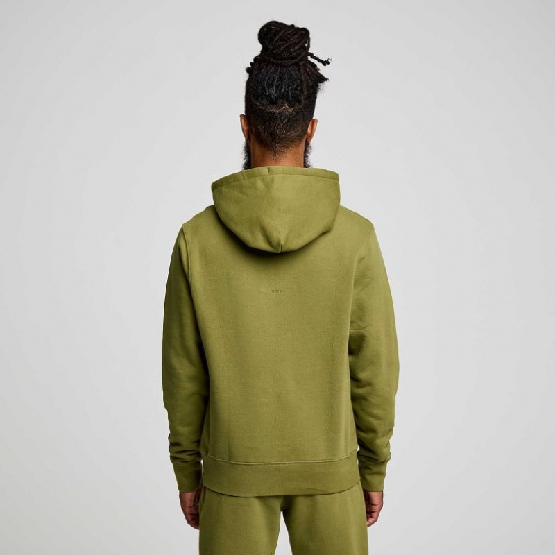 Men's Saucony Recovery Hoodie Olive | CANADA MUXZQWP