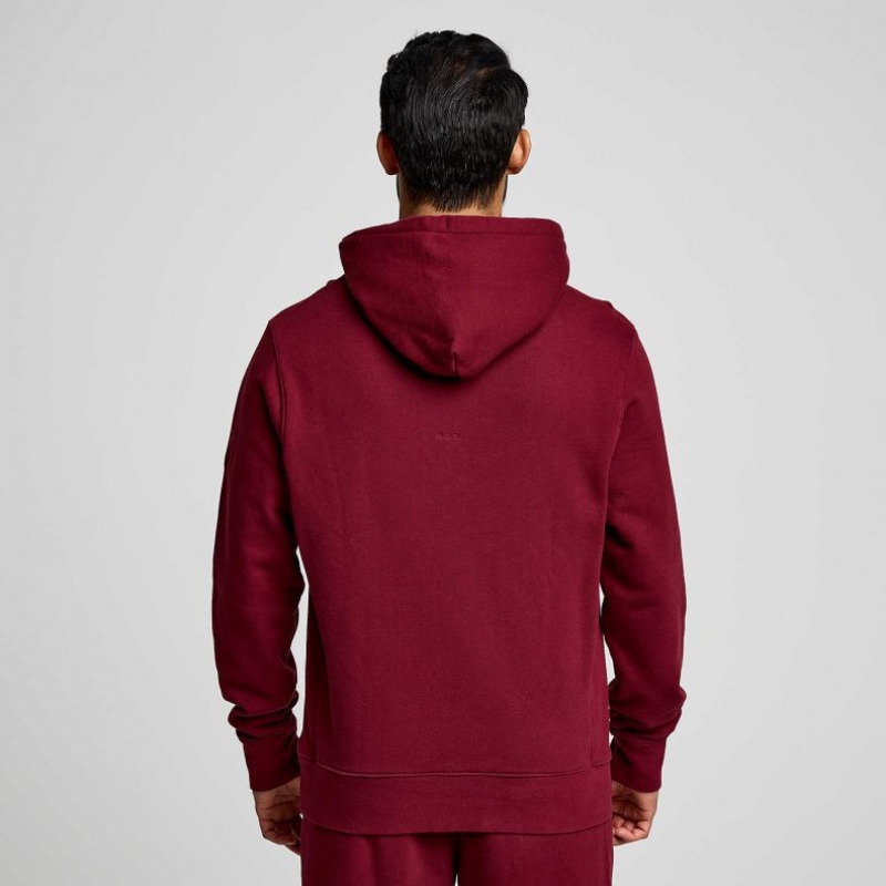 Men's Saucony Recovery Hoodie Red | CANADA JZRPQFL