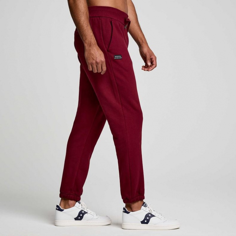 Men's Saucony Recovery Jogger Burgundy | CANADA ZGOTYEQ