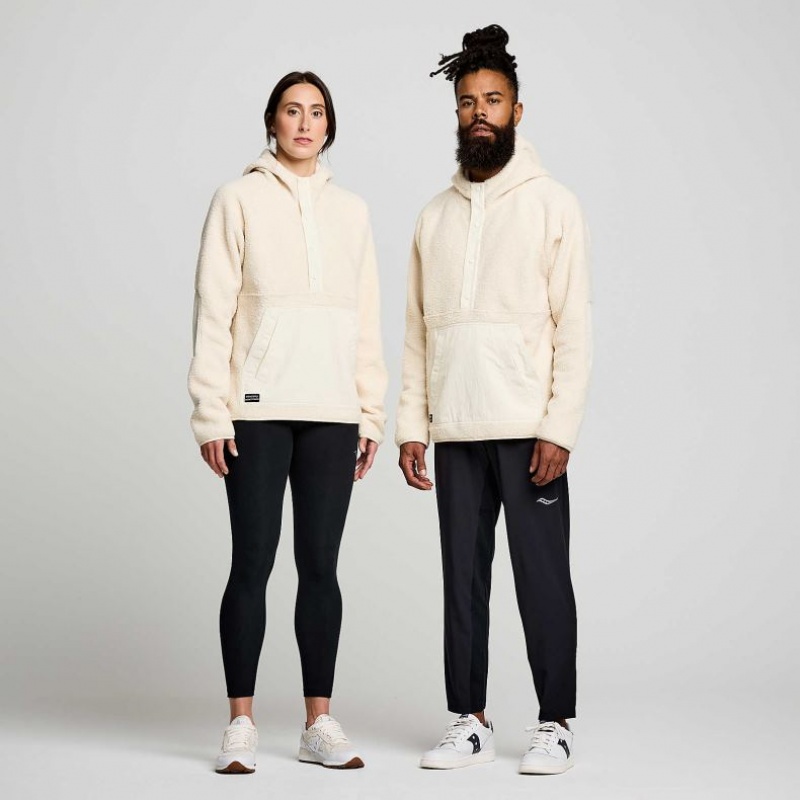 Men's Saucony Recovery Sherpa Pullover Hoodie Cream | CANADA QPWSOML