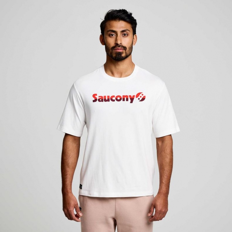 Men\'s Saucony Recovery Short Sleeve T-Shirt White | CANADA ZBYRUWK