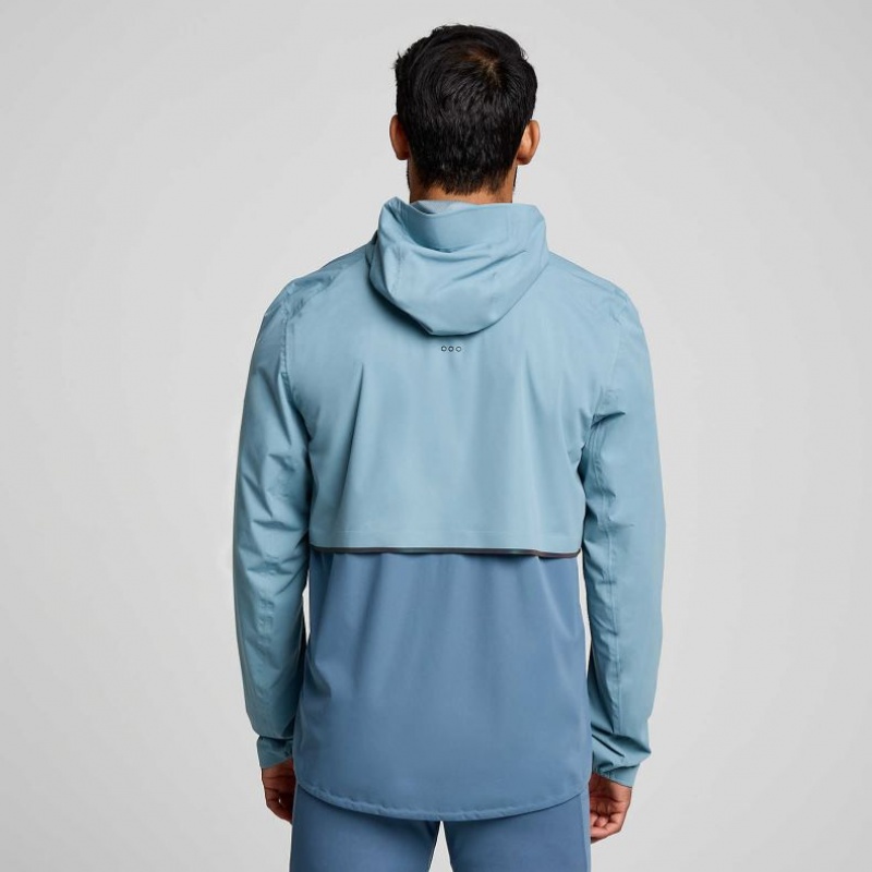 Men's Saucony Runshield Jacket Blue | CANADA EOMQGHT