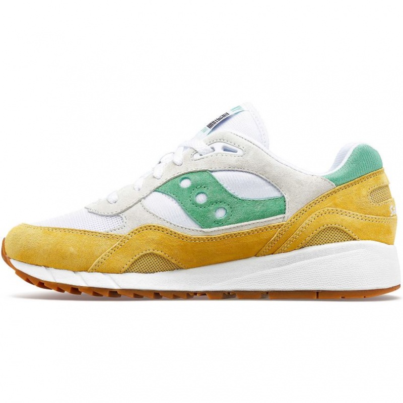 Men's Saucony Shadow 6000 Sneakers White / Yellow / Green | CANADA XSJFPVM