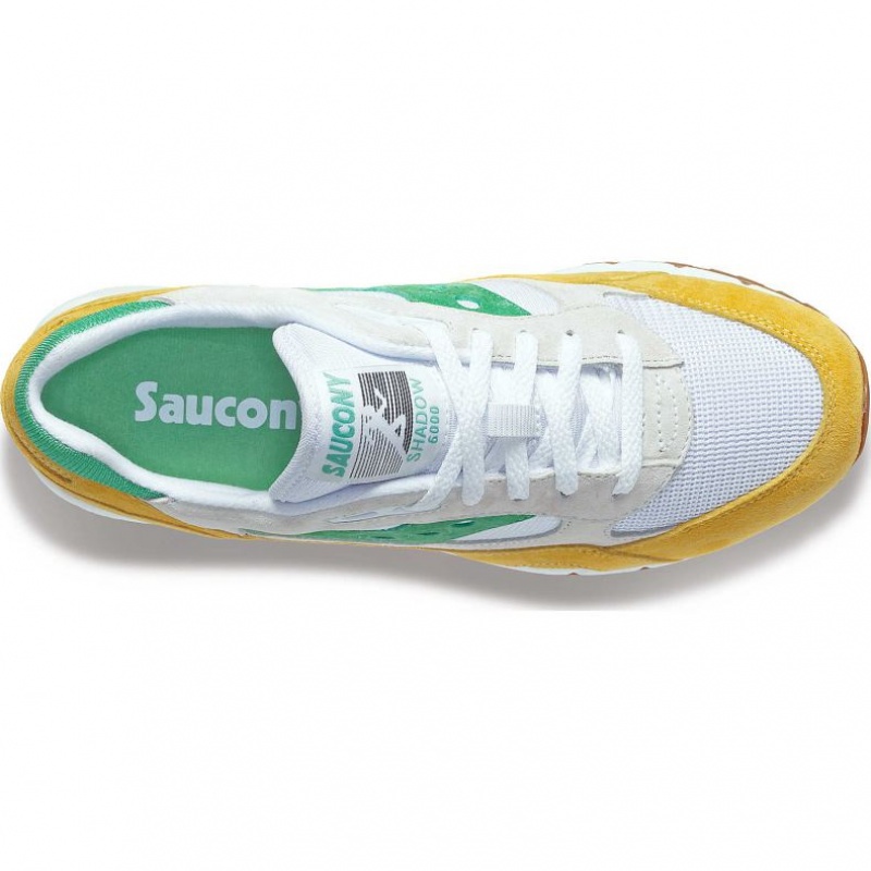 Men's Saucony Shadow 6000 Sneakers White / Yellow / Green | CANADA XSJFPVM