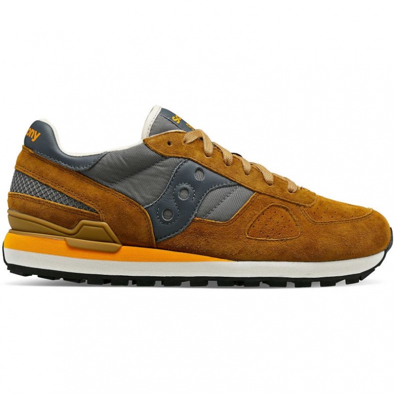 Men\'s Saucony Shadow Original Premium Sneakers Brown / Grey | CANADA XLURVAZ