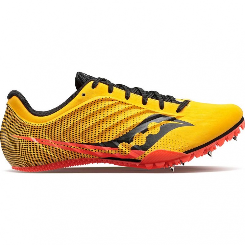 Men\'s Saucony Spitfire 5 Spikes Yellow | CANADA ATOLBCV