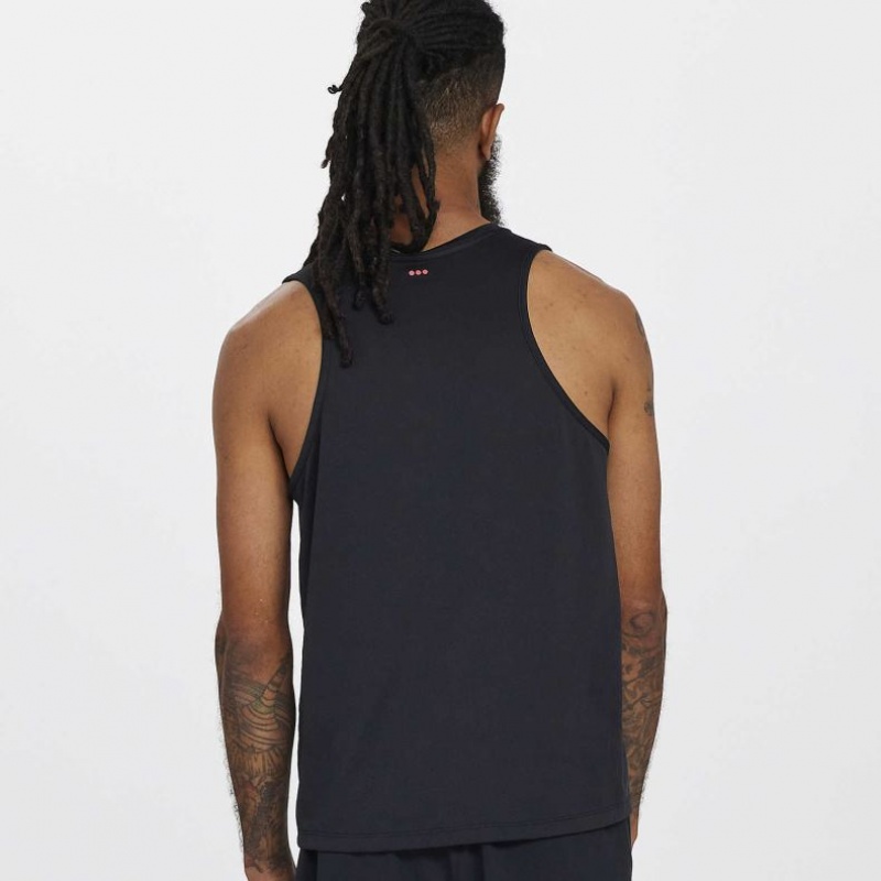 Men's Saucony Stopwatch Singlet Black | CANADA PJHUVEB