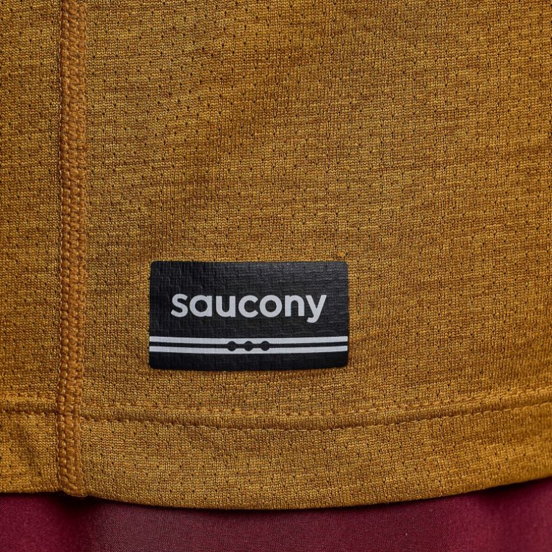 Men's Saucony Stopwatch Singlet Brown | CANADA XQBHTLY