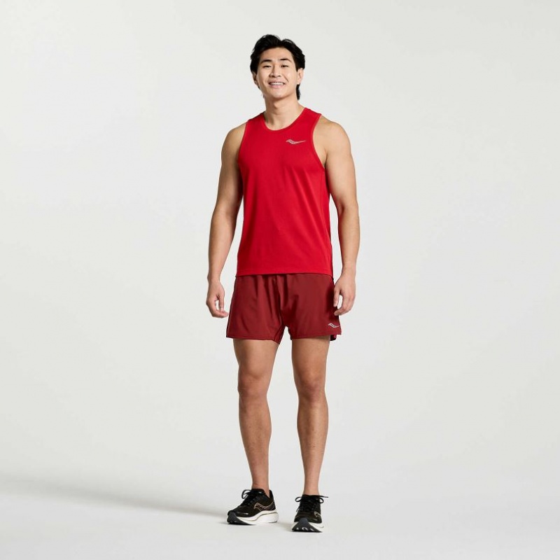 Men's Saucony Stopwatch Singlet Red | CANADA UGEFBTQ