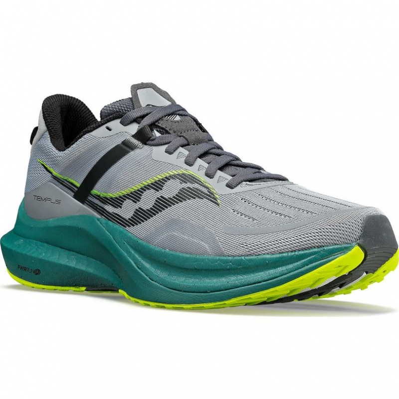 Men's Saucony Tempus Running Shoes Grey | CANADA QTXPSHB