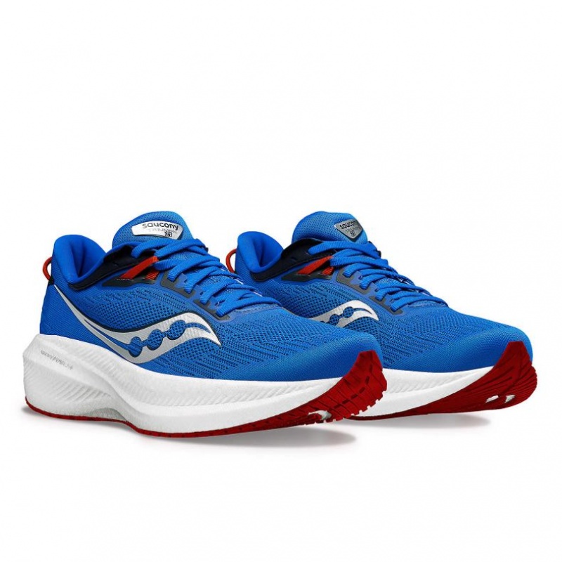 Men's Saucony Triumph 21 Running Shoes Blue | CANADA FJUDZTC