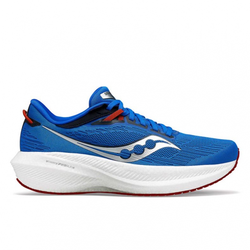 Men\'s Saucony Triumph 21 Running Shoes Blue | CANADA FJUDZTC