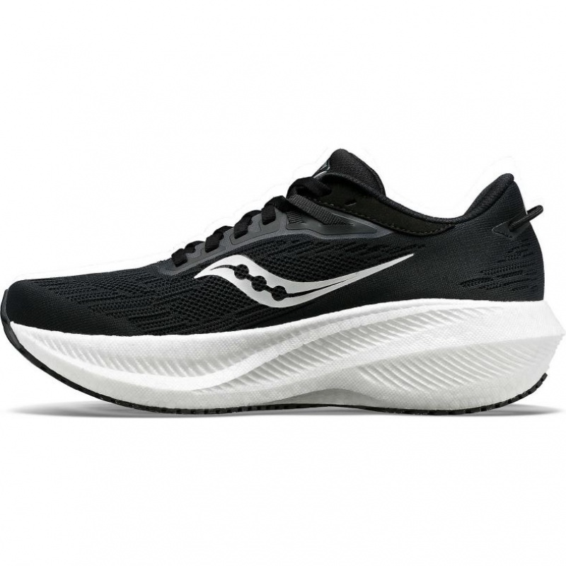 Men's Saucony Triumph 21 Running Shoes Black / White | CANADA FHQSYCR