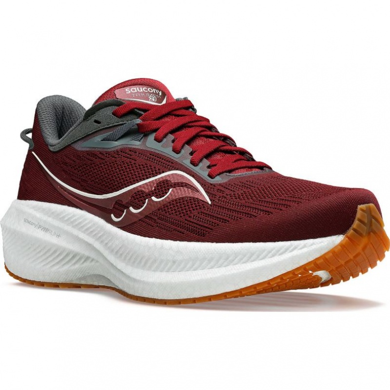 Men's Saucony Triumph 21 Running Shoes Red | CANADA ZMAGWVN