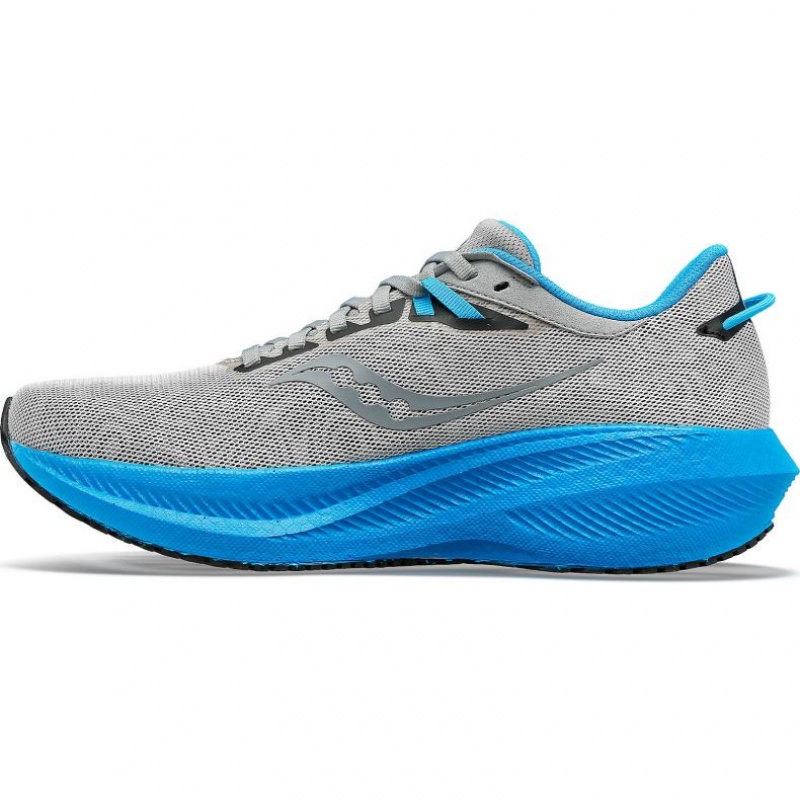 Men's Saucony Triumph 21 Running Shoes Silver / Blue | CANADA QRBXOYT