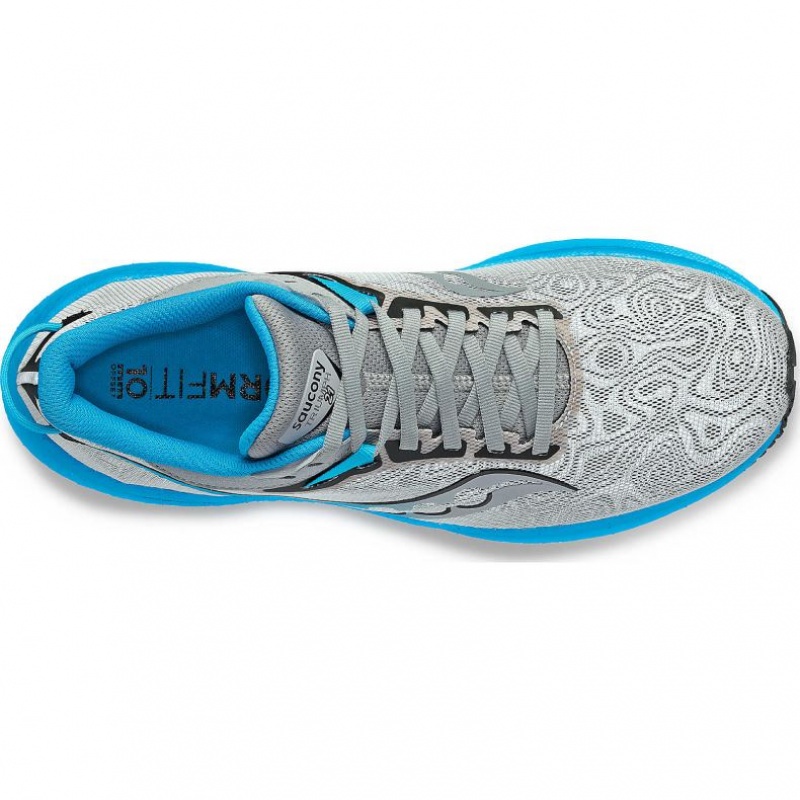 Men's Saucony Triumph 21 Running Shoes Silver / Blue | CANADA QRBXOYT