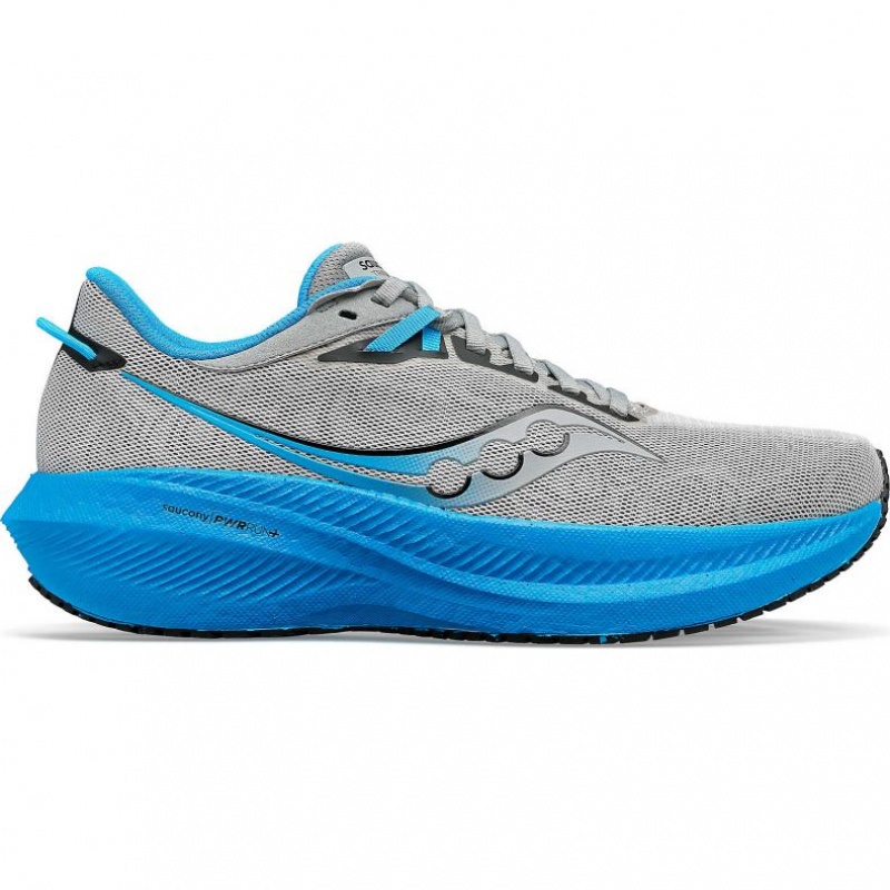 Men\'s Saucony Triumph 21 Running Shoes Silver / Blue | CANADA QRBXOYT