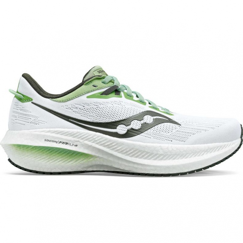 Men\'s Saucony Triumph 21 Running Shoes White | CANADA FRWYLTG