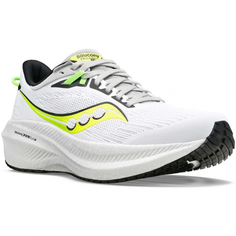 Men's Saucony Triumph 21 Running Shoes White | CANADA PTBEXWJ