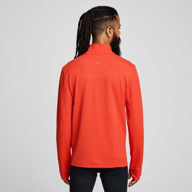 Men's Saucony Triumph 3D 1/2 Zip Sweatshirt Orange | CANADA XNIDTMC