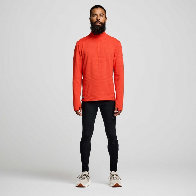 Men's Saucony Triumph 3D 1/2 Zip Sweatshirt Orange | CANADA XNIDTMC