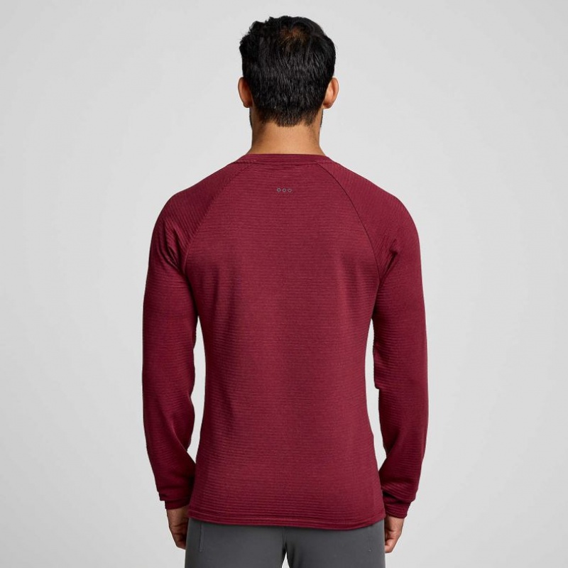 Men's Saucony Triumph 3D Crew Sweatshirt Red | CANADA RSKLEMJ