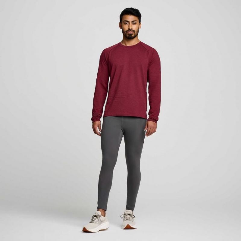 Men's Saucony Triumph 3D Crew Sweatshirt Red | CANADA RSKLEMJ