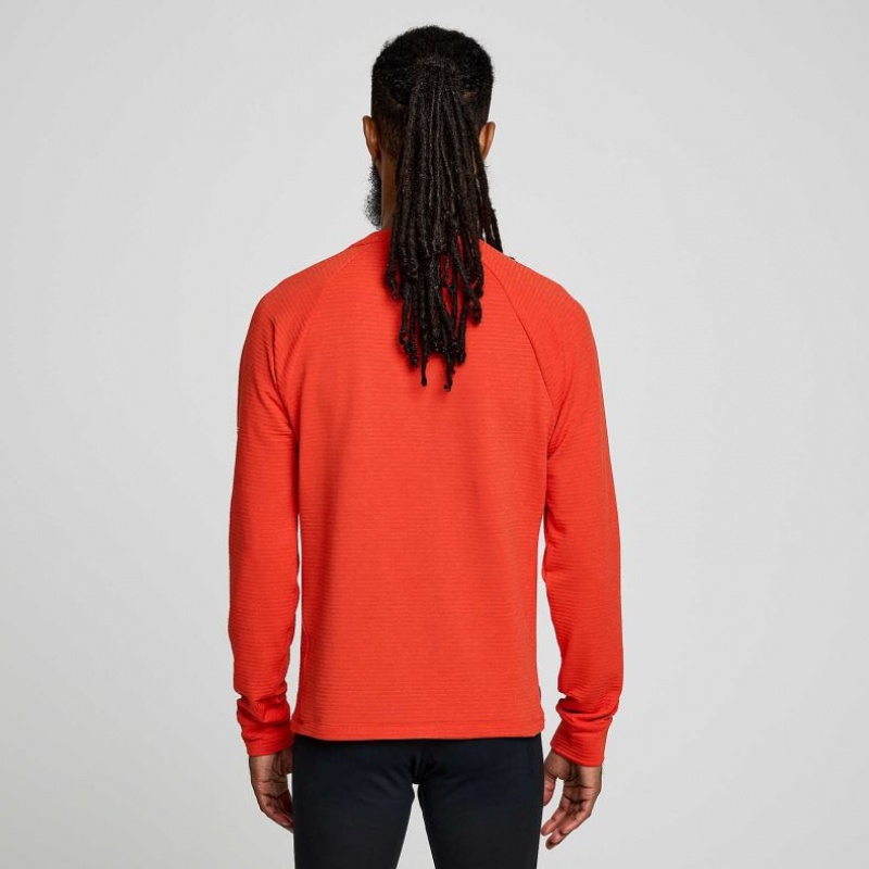 Men's Saucony Triumph 3D Crew Sweatshirt Orange | CANADA XFKLYSC