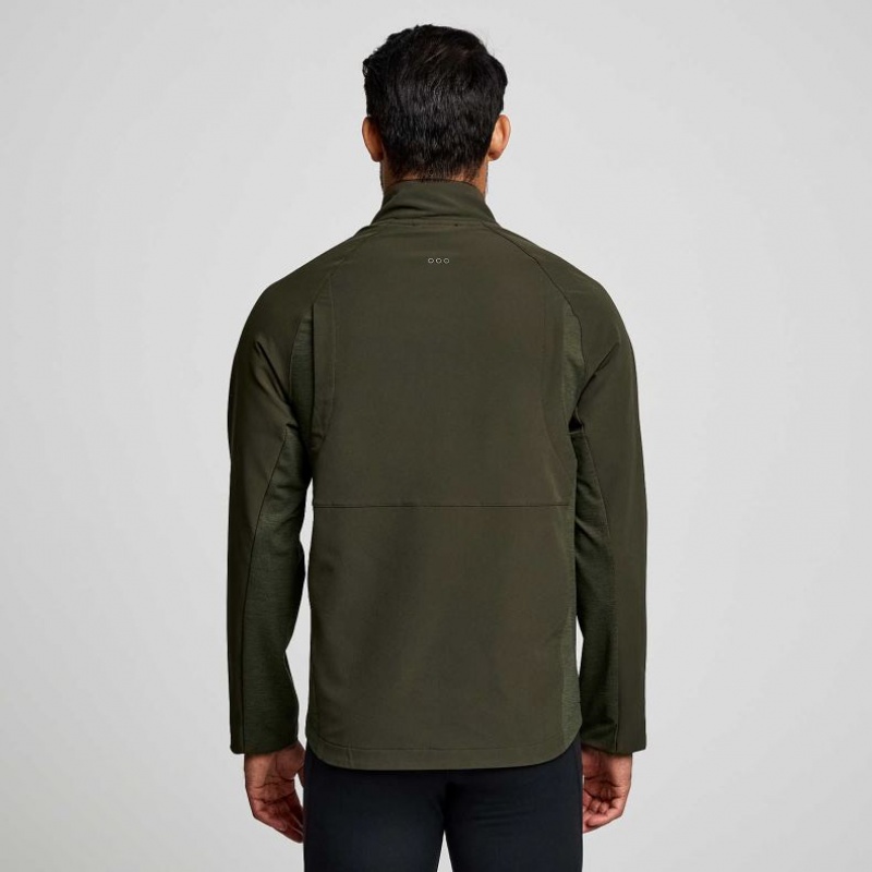 Men's Saucony Triumph Jacket Olive | CANADA ZBJPMAF