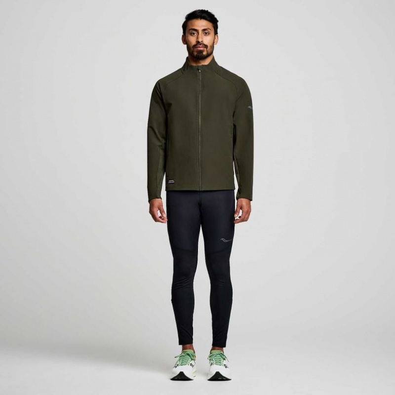 Men's Saucony Triumph Jacket Olive | CANADA ZBJPMAF