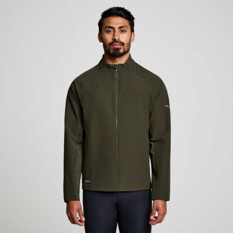 Men\'s Saucony Triumph Jacket Olive | CANADA ZBJPMAF