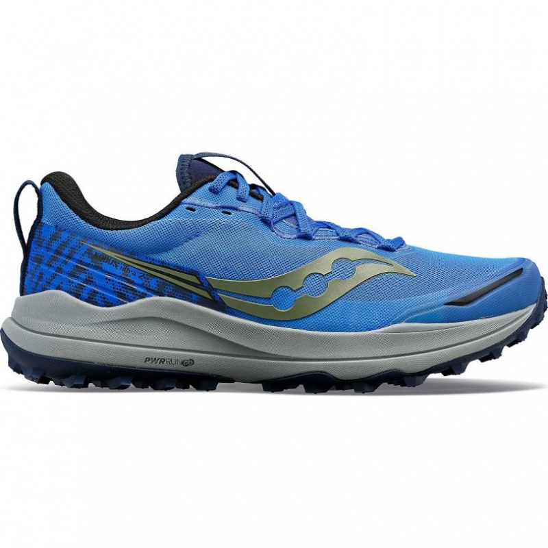 Men\'s Saucony Xodus Ultra 2 Trail Running Shoes Blue | CANADA LKGNSZQ