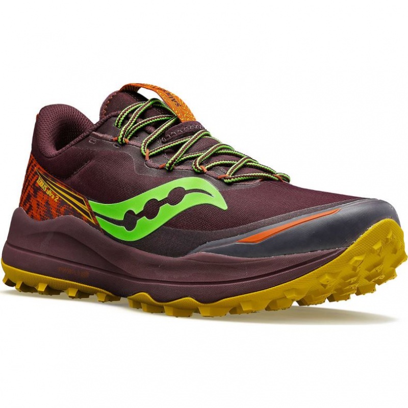 Men's Saucony Xodus Ultra 2 Trail Running Shoes Burgundy | CANADA NDOKEXS