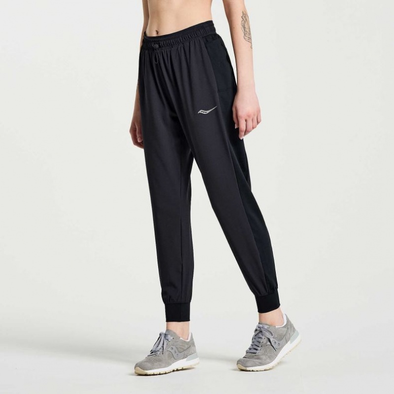 Women's Saucony Boston Woven Jogger Black | CANADA CQYIEPG