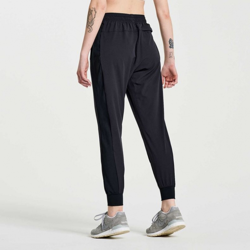 Women's Saucony Boston Woven Jogger Black | CANADA CQYIEPG