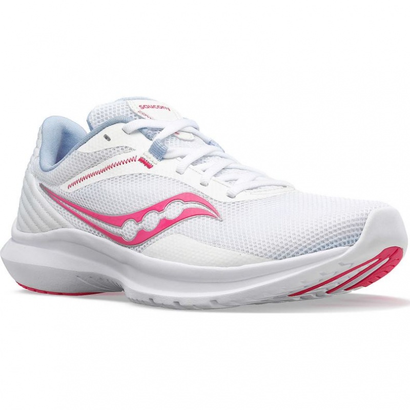 Women's Saucony Convergence Running Shoes White / Pink | CANADA FMJETXH