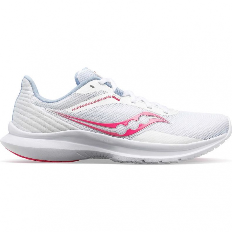 Women\'s Saucony Convergence Running Shoes White / Pink | CANADA FMJETXH