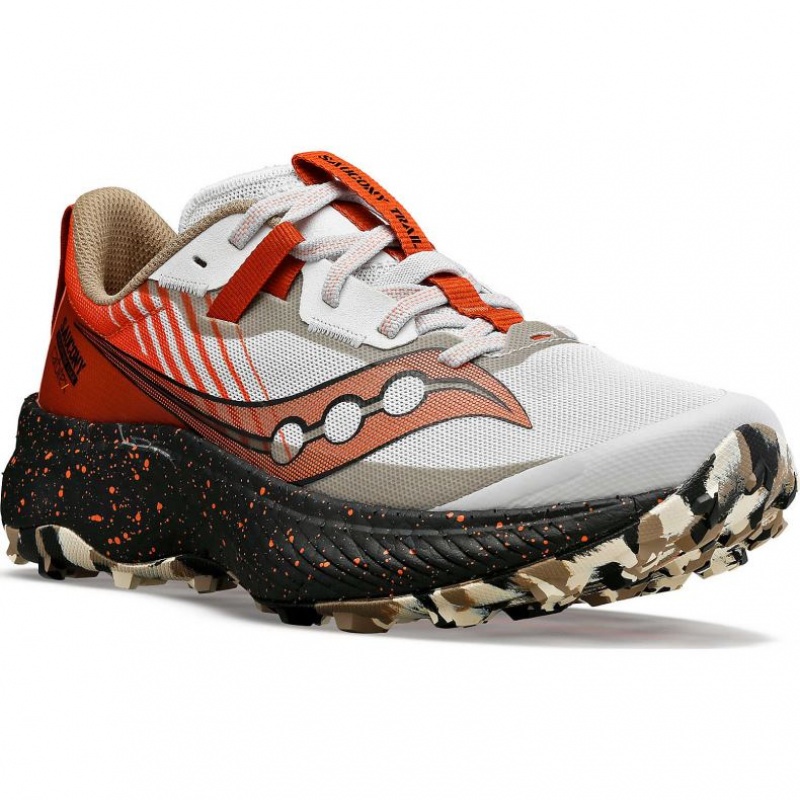 Women's Saucony Endorphin Edge Trail Running Shoes White / Red | CANADA UAPLNBI