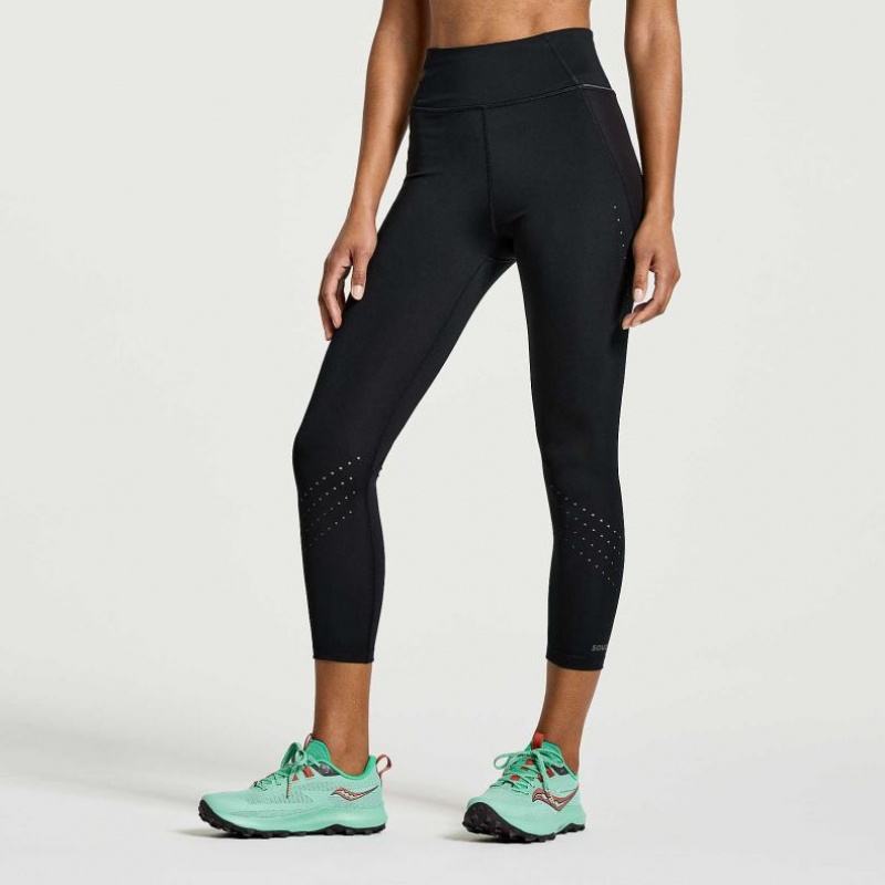 Women's Saucony Explorer Utility Crop Tight Black | CANADA USAPRCW