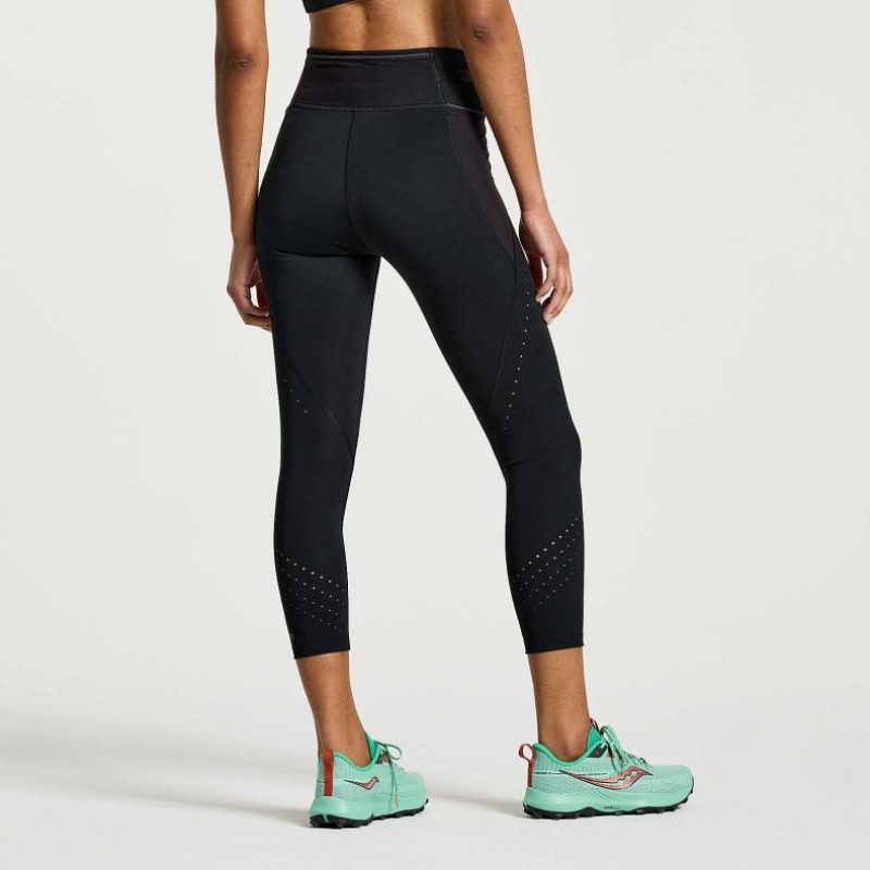 Women's Saucony Explorer Utility Crop Tight Black | CANADA USAPRCW