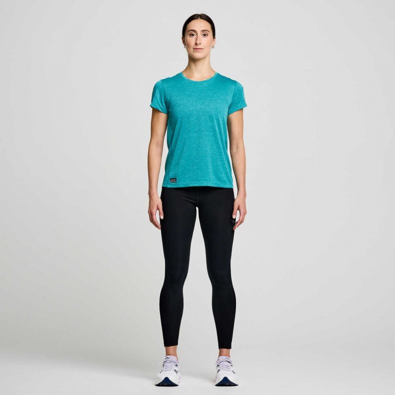 Women's Saucony Fortify 7/8 Tight Black | CANADA AOGXEUW