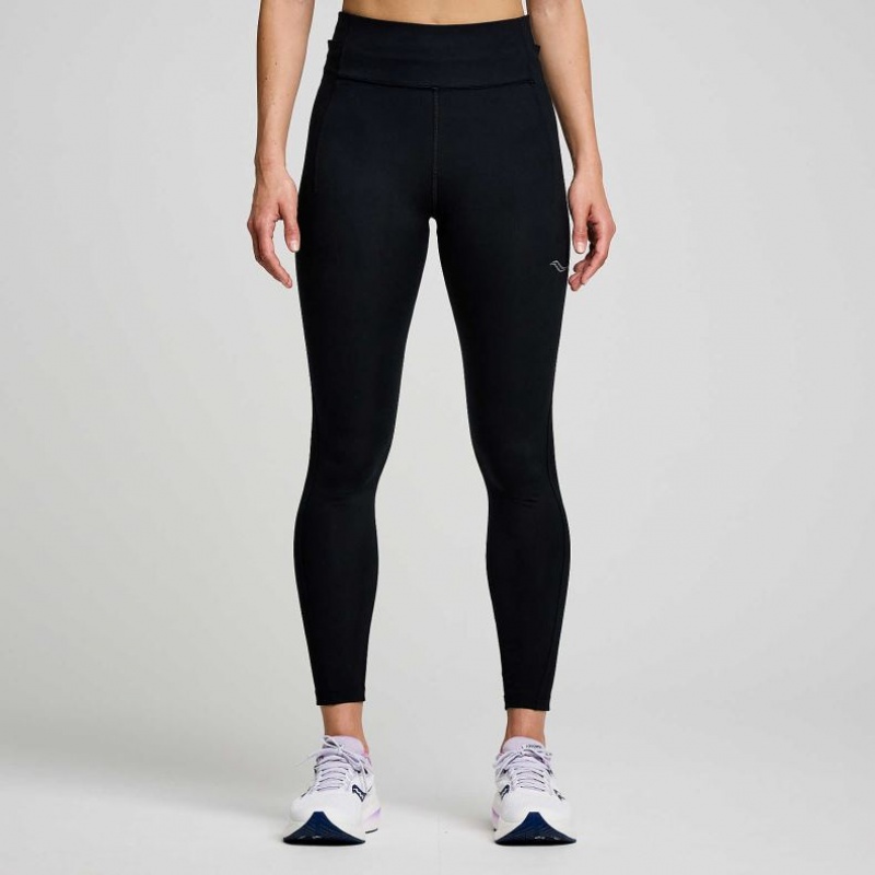 Women\'s Saucony Fortify 7/8 Tight Black | CANADA AOGXEUW