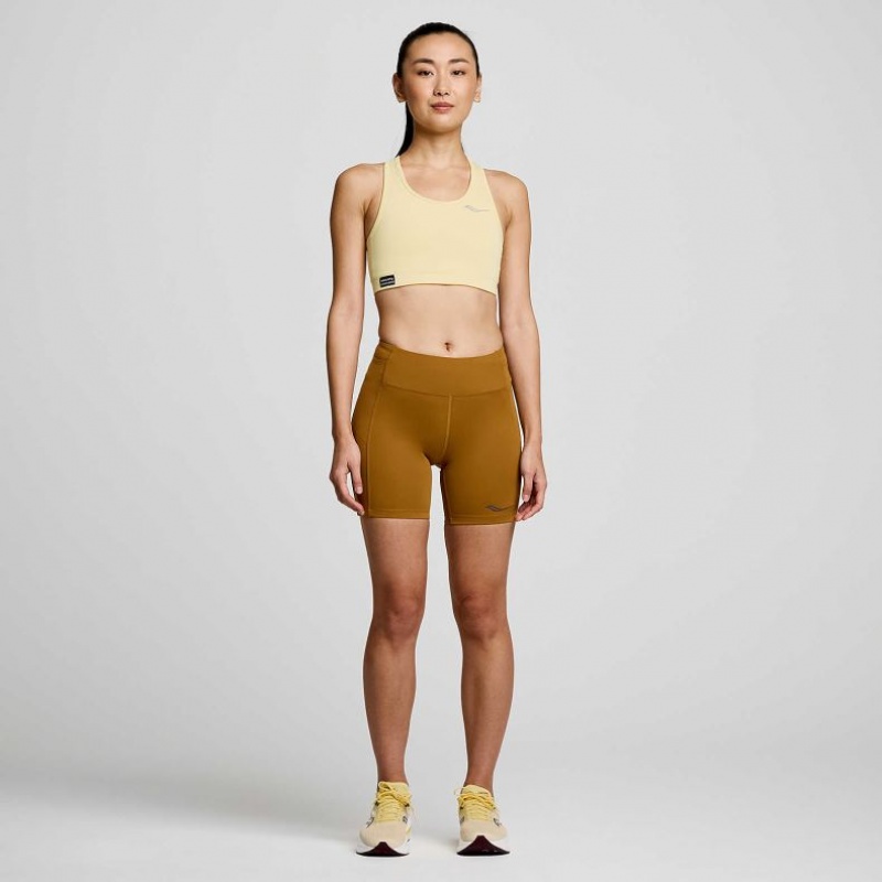 Women's Saucony Fortify Bra Yellow | CANADA DPWXUKI