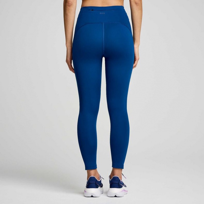 Women's Saucony Fortify Crop Tight Indigo | CANADA CJGVDLK