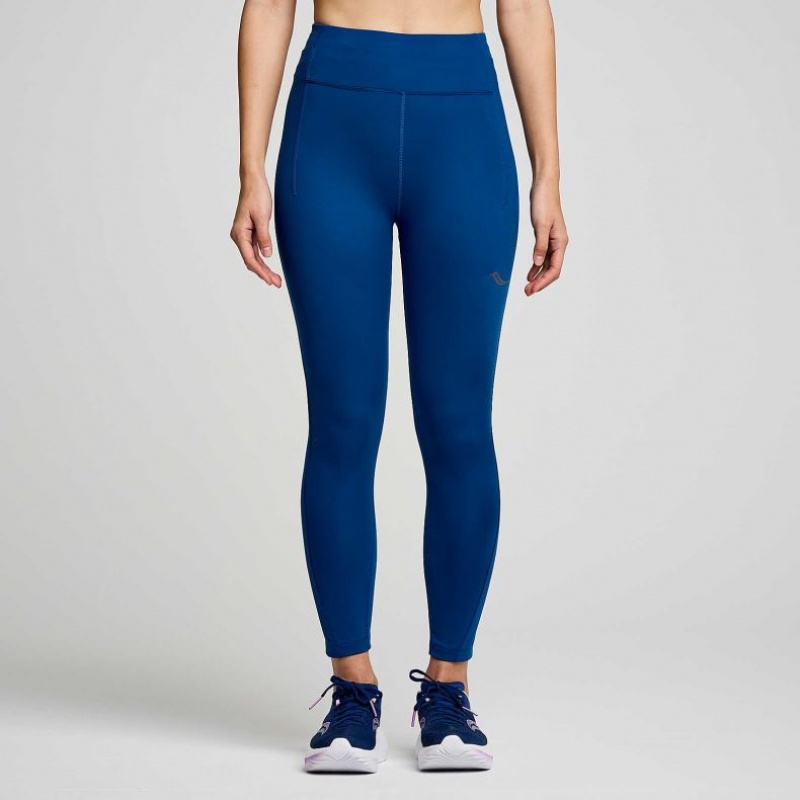 Women\'s Saucony Fortify Crop Tight Indigo | CANADA CJGVDLK