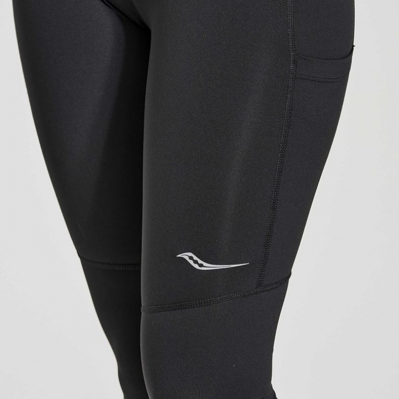 Women's Saucony Fortify Tight Black | CANADA SMIRWHN