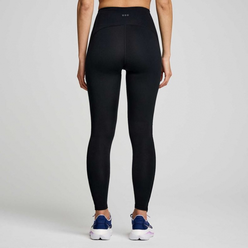 Women's Saucony Fortify Viz Tight Black | CANADA ZYENWDC