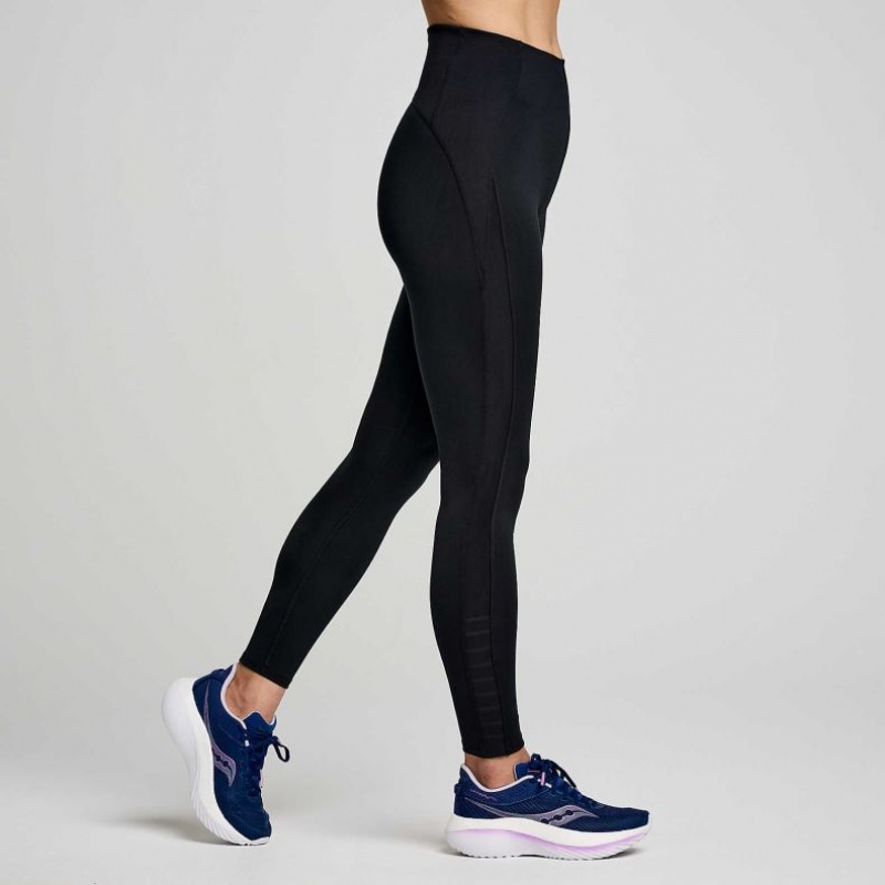 Women's Saucony Fortify Viz Tight Black | CANADA ZYENWDC