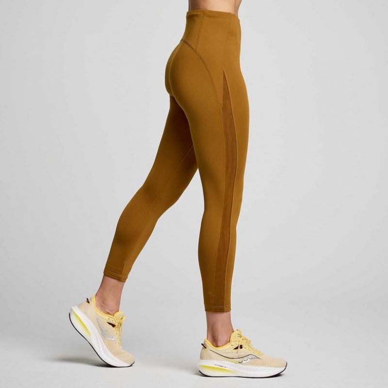 Women's Saucony Fortify Viz Tight Brown | CANADA ABZPYHM