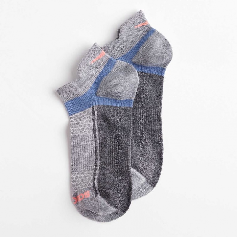 Women's Saucony Inferno Liteweight 3-Pack Socks Blue / Pink / Grey | CANADA JOEXTBI